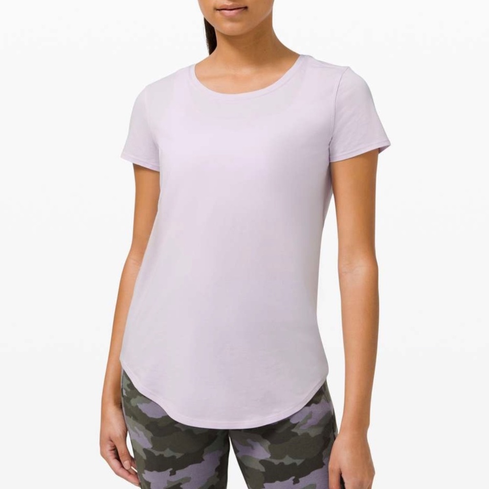Lululemon Love Crew III Short Sleeve Shirt In Lavender Dew Size 8